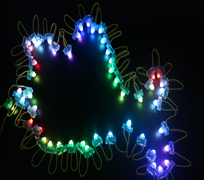 12MM Flat 5V 12V RGB Pixel LED String Light