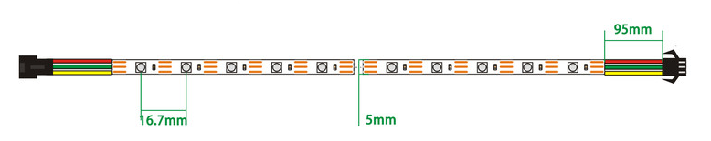 MINI 5MM SK6812 WS2812B 3535 RGB LED Strip