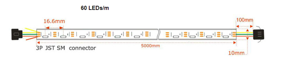 SK6812 4020 Addressable LED Side Light Strip-60 LED