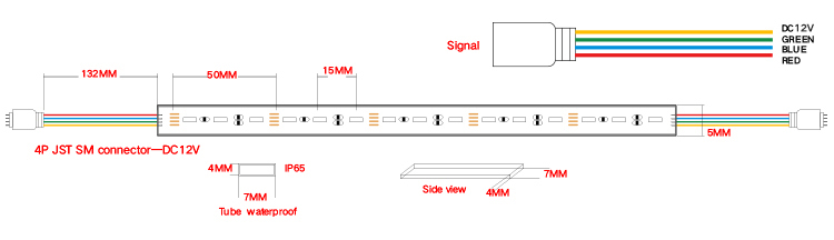 Side View 020 RGB 60LED Strip