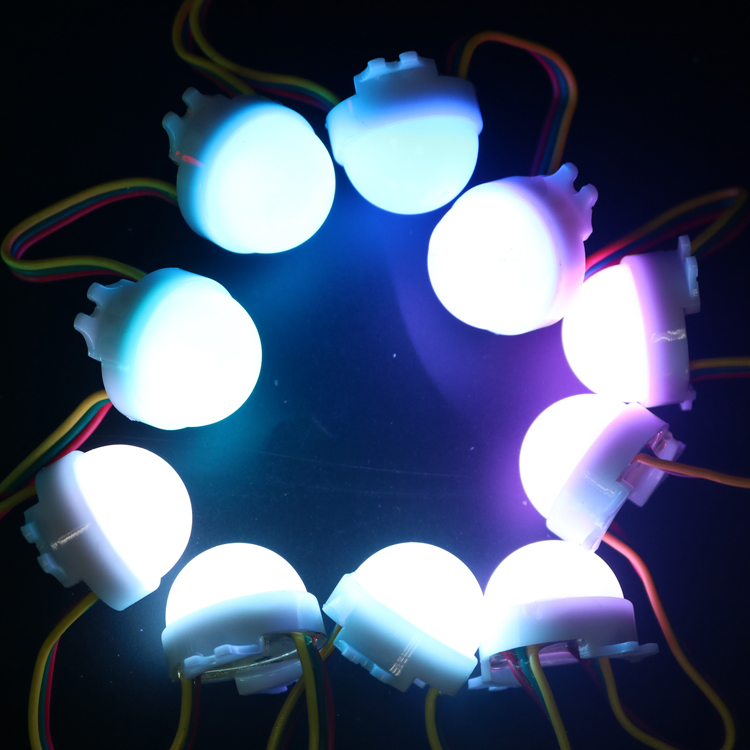 30mm Digital RGB LED Pixel Dome Light