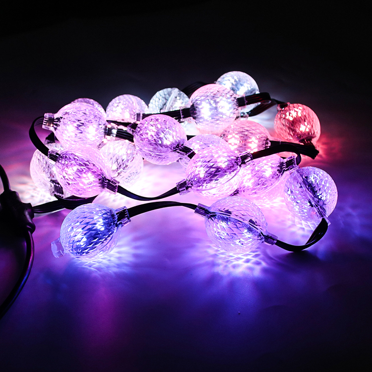 Colorful Magic LED Diamond Cut Globe Lights