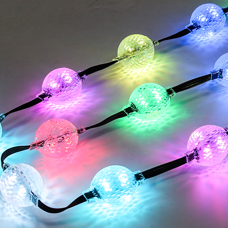 Colorful Magic LED Diamond Cut Globe Lights